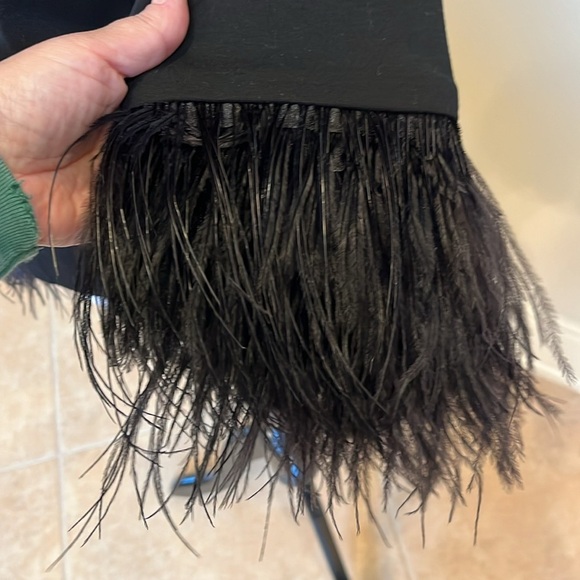 NWOT Elizabeth and James Ostrich feather blazer - Picture 6 of 12